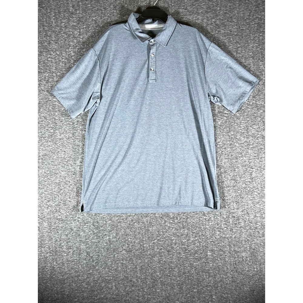 Free Fly Mens Bamboo Performance Polo Shirt Heather Blue Gray 3XL XXXL Short Slv